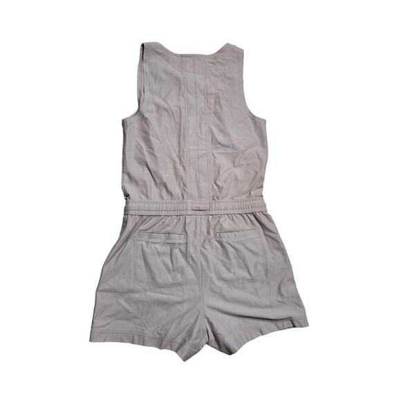 Athleta Farallon Romper Size Small Mocha Latte Jumper Cotton Blend - Picture 8 of 8